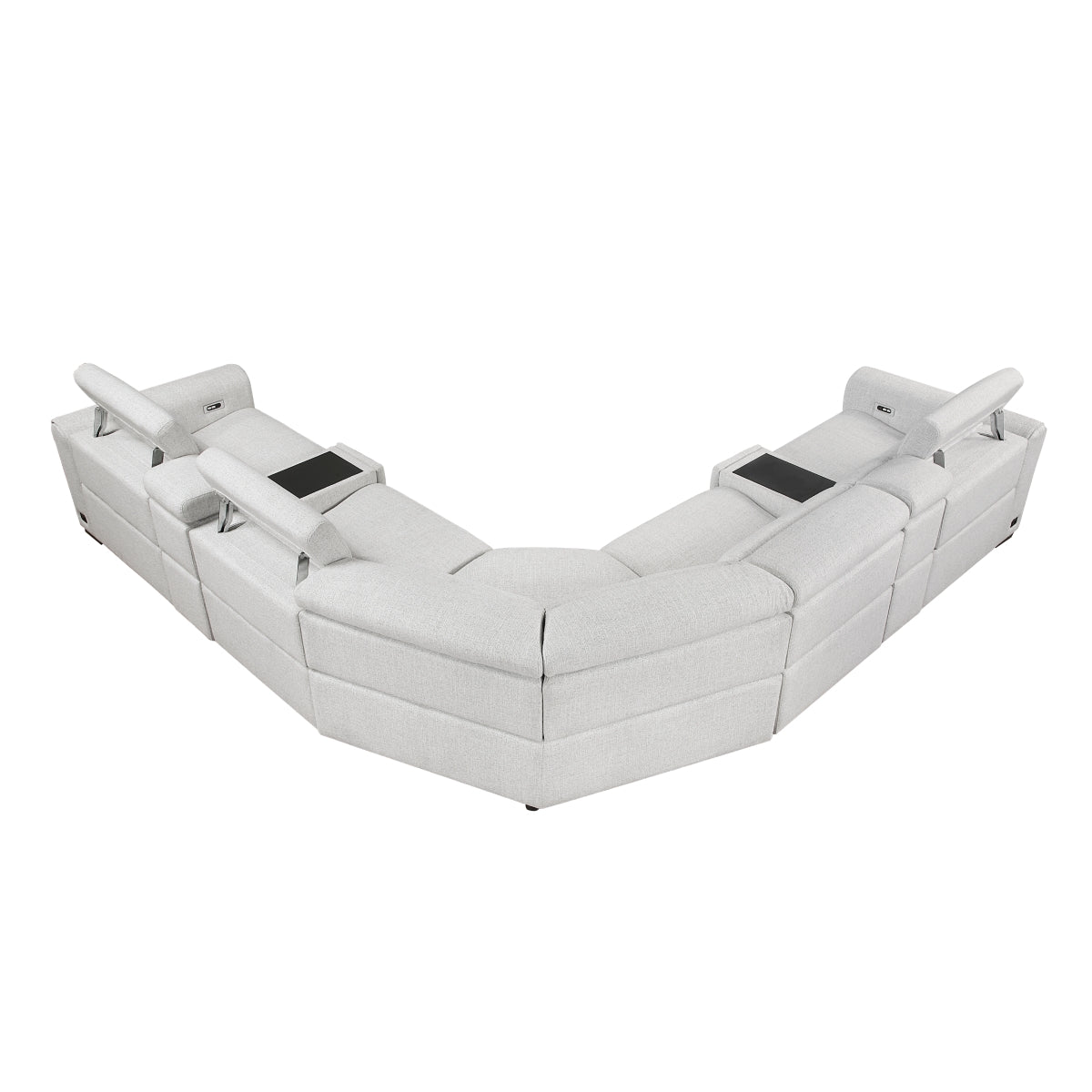 McPherson 7-Piece Modular Power Reclining Sectional with Power Headrests