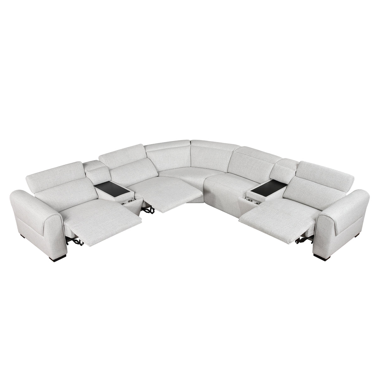 McPherson 7-Piece Modular Power Reclining Sectional with Power Headrests