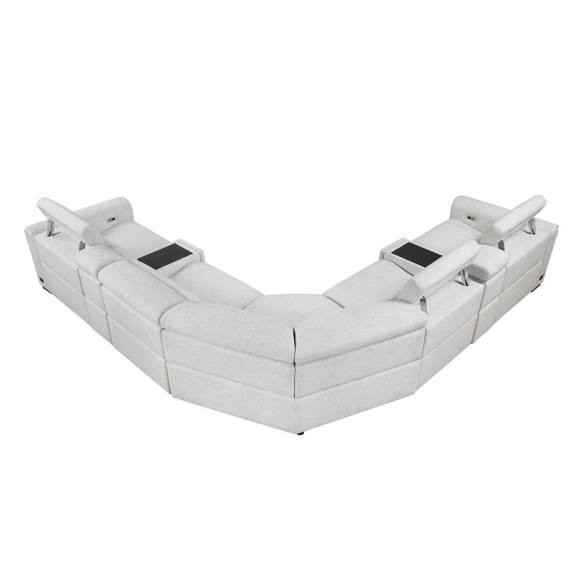 McPherson 7-Piece Modular Power Reclining Sectional with Power Headrests