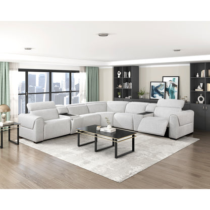 McPherson 7-Piece Modular Power Reclining Sectional with Power Headrests