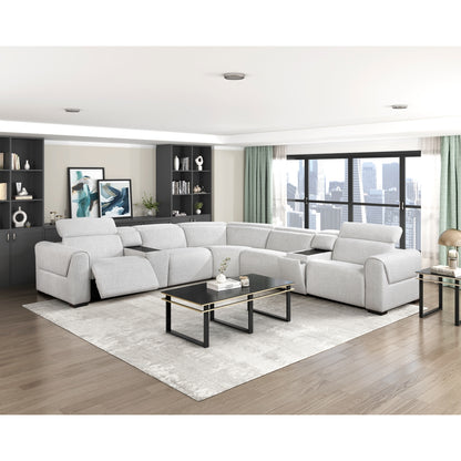 McPherson 7-Piece Modular Power Reclining Sectional with Power Headrests