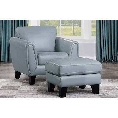 Spivey Ottoman - Aqua