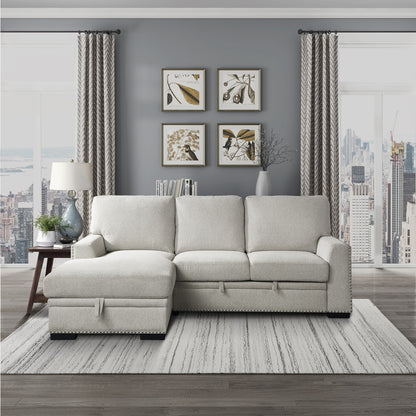 Morelia 2-Piece Sectional with Pull-out Bed and Left Chaise with Hidden Storage