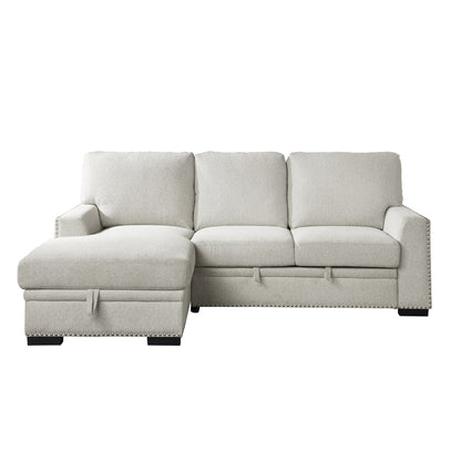 Morelia 2-Piece Sectional with Pull-out Bed and Left Chaise with Hidden Storage
