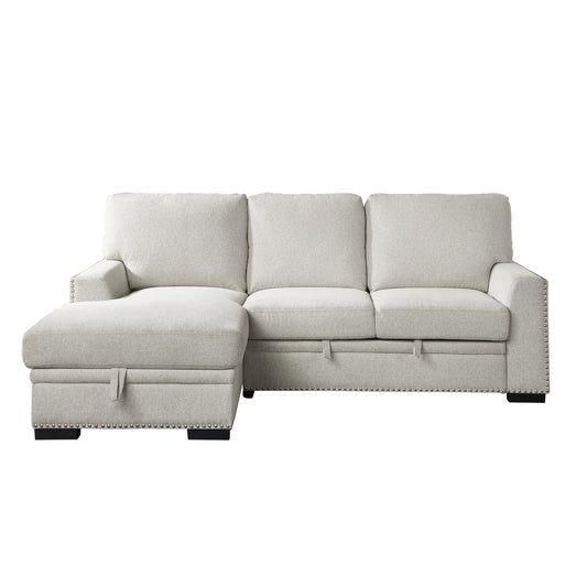 Morelia 2-Piece Sectional with Pull-out Bed and Left Chaise with Hidden Storage