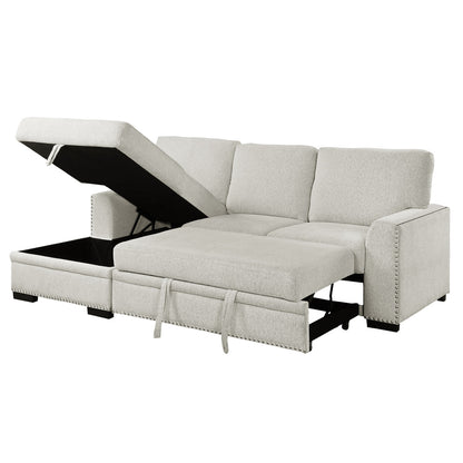 Morelia 2-Piece Sectional with Pull-out Bed and Left Chaise with Hidden Storage