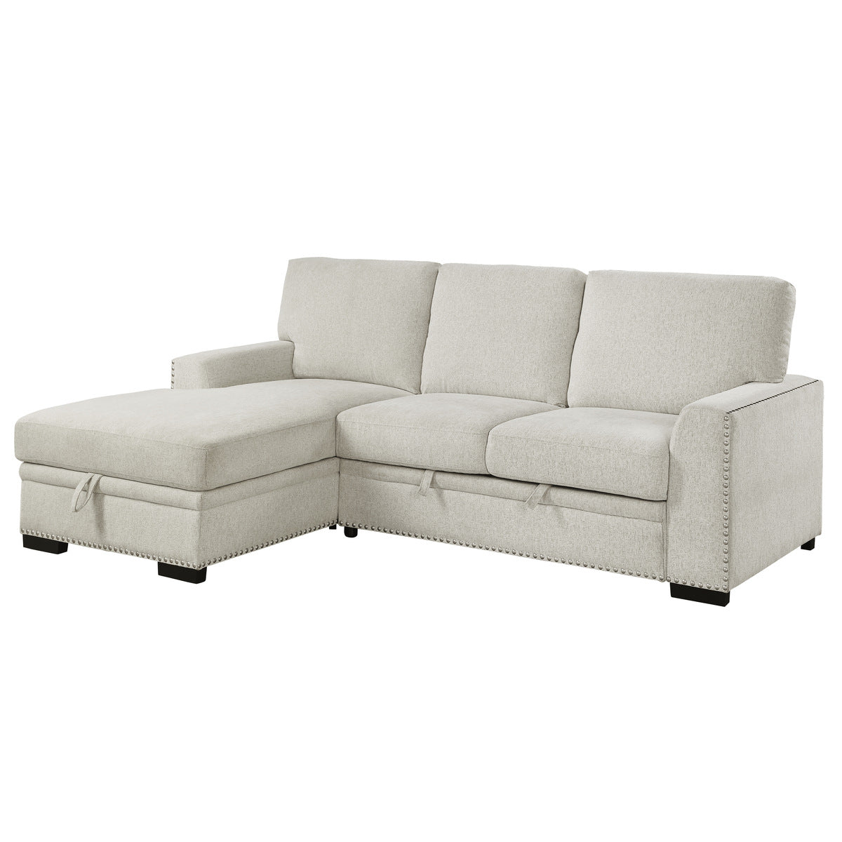 Morelia 2-Piece Sectional with Pull-out Bed and Left Chaise with Hidden Storage