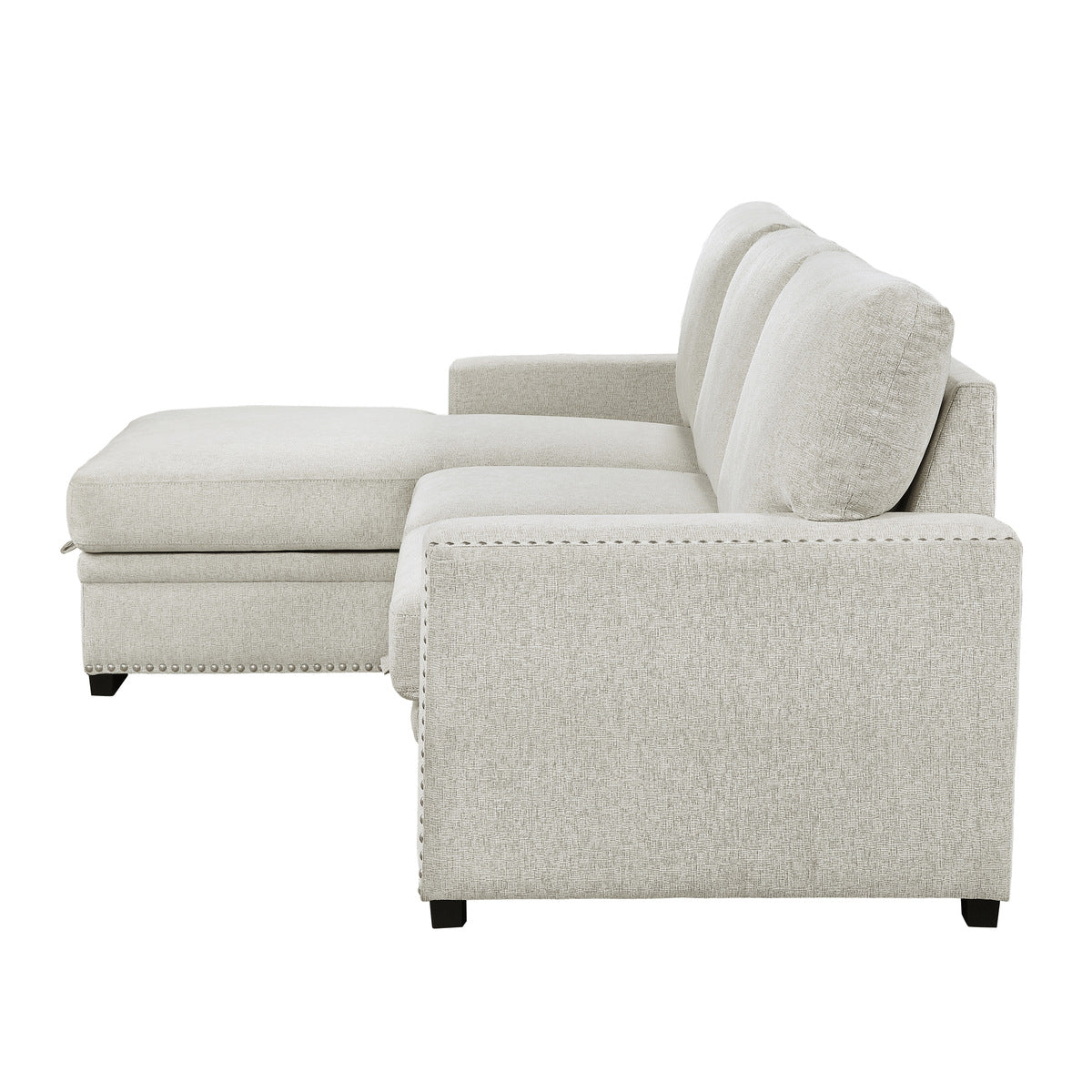 Morelia 2-Piece Sectional with Pull-out Bed and Left Chaise with Hidden Storage