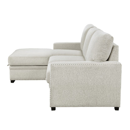 Morelia 2-Piece Sectional with Pull-out Bed and Left Chaise with Hidden Storage