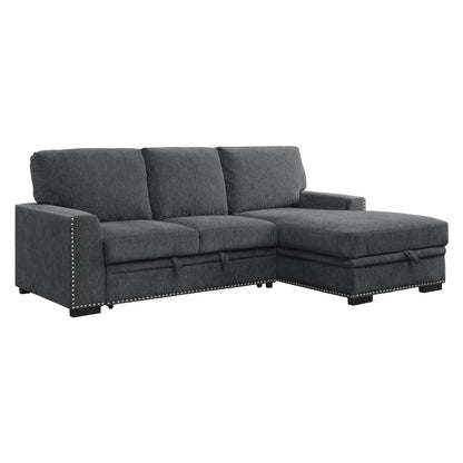 Morelia 2-Piece Sectional with Pull-out Bed and Right Chaise with Hidden Storage