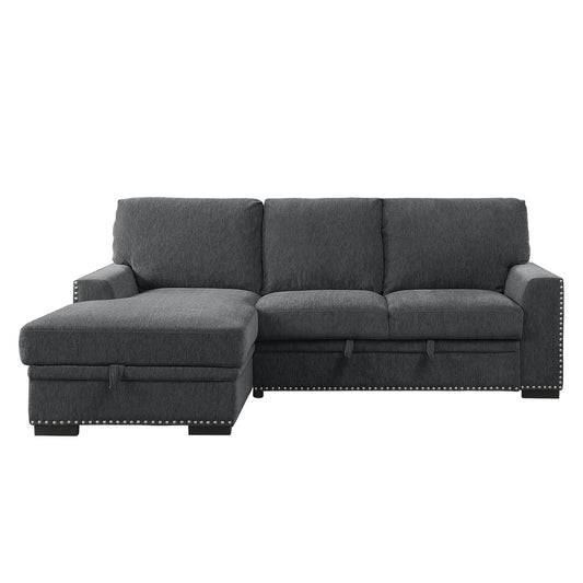 Morelia 2-Piece Sectional with Pull-out Bed and Left Chaise with Hidden Storage