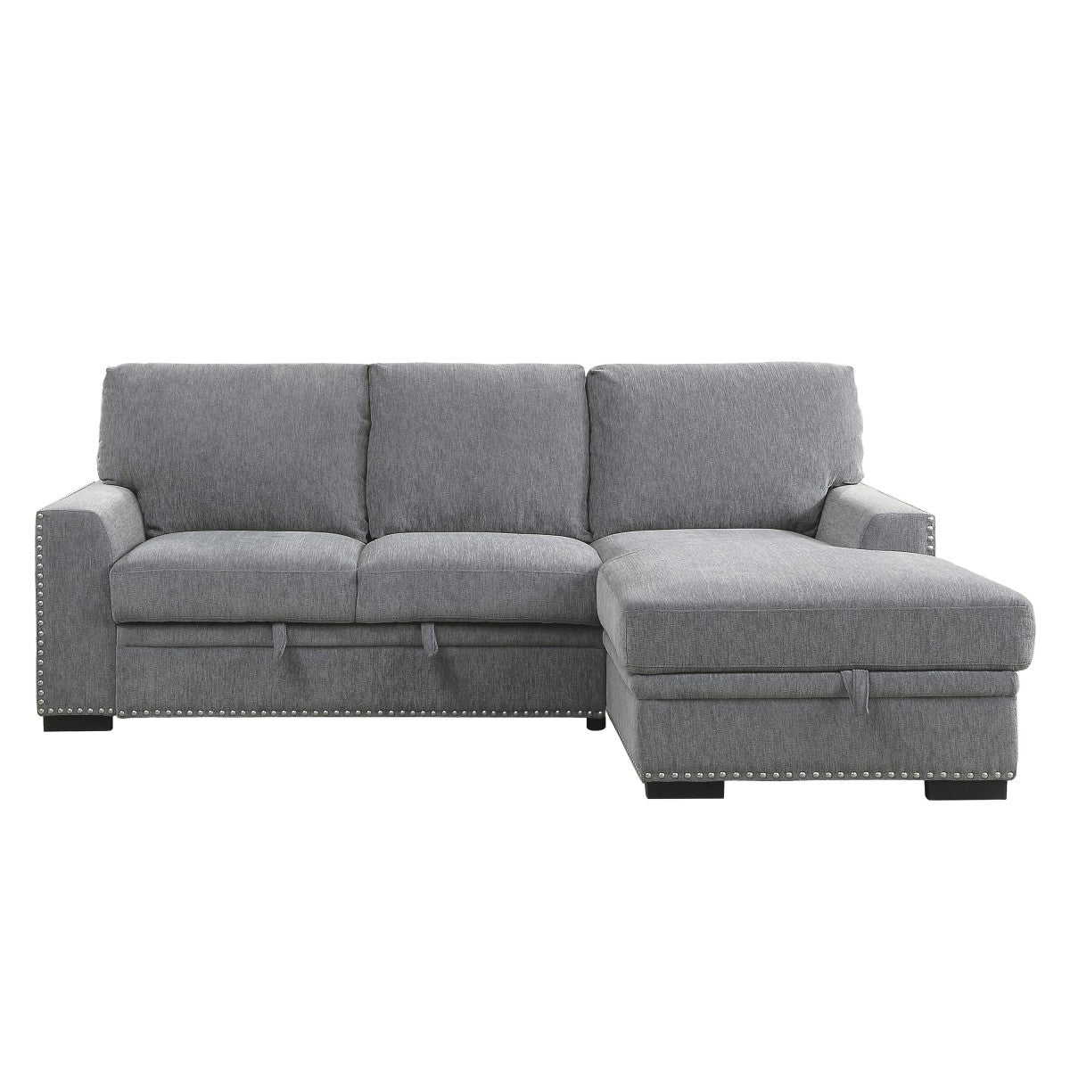 Morelia 2-Piece Sectional with Pull-out Bed and Right Chaise with Hidden Storage