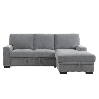 Morelia 2-Piece Sectional with Pull-out Bed and Right Chaise with Hidden Storage