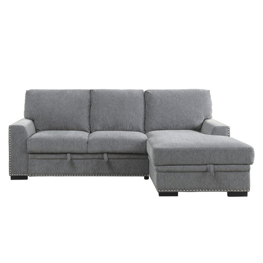 Morelia 2-Piece Sectional with Pull-out Bed and Right Chaise with Hidden Storage