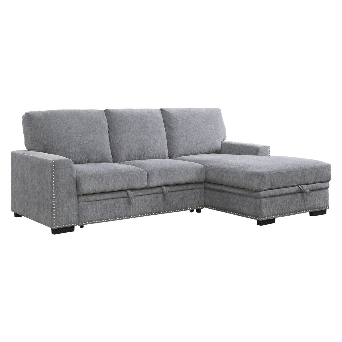 Morelia 2-Piece Sectional with Pull-out Bed and Right Chaise with Hidden Storage