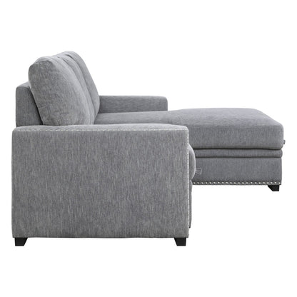Morelia 2-Piece Sectional with Pull-out Bed and Right Chaise with Hidden Storage