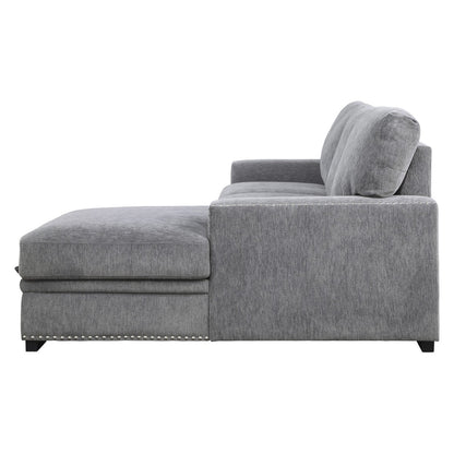 Morelia 2-Piece Sectional with Pull-out Bed and Right Chaise with Hidden Storage