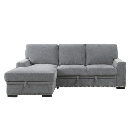 Morelia 2-Piece Sectional with Pull-out Bed and Left Chaise with Hidden Storage