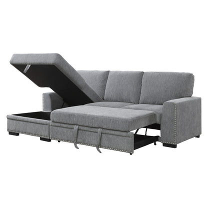 Morelia 2-Piece Sectional with Pull-out Bed and Left Chaise with Hidden Storage