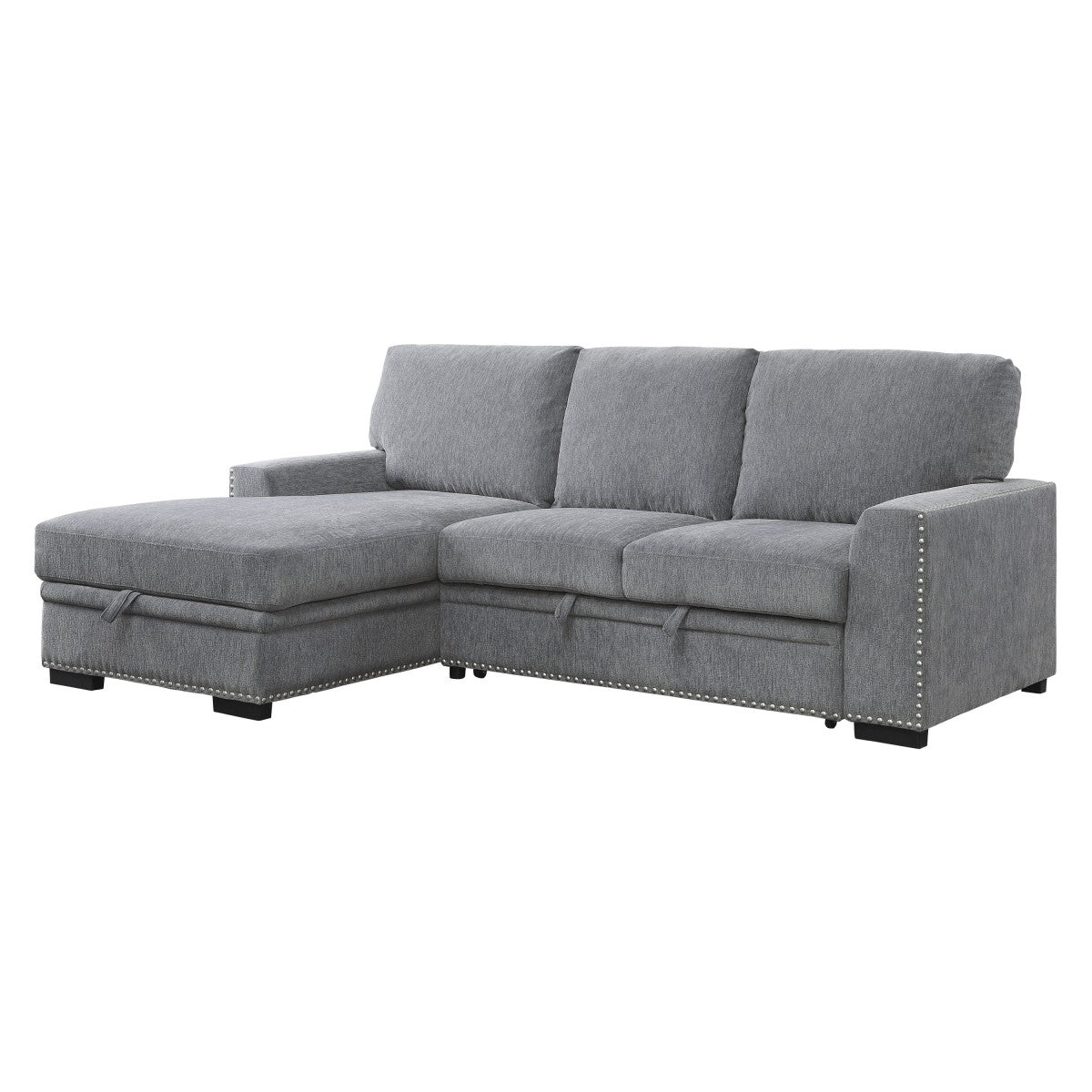 Morelia 2-Piece Sectional with Pull-out Bed and Left Chaise with Hidden Storage