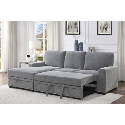 Morelia 2-Piece Sectional with Pull-out Bed and Left Chaise with Hidden Storage