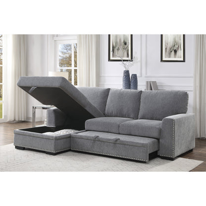 Morelia 2-Piece Sectional with Pull-out Bed and Left Chaise with Hidden Storage