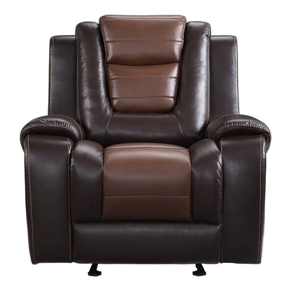 Briscoe Glider Reclining Chair - 2-tone (light brown and dark brown)