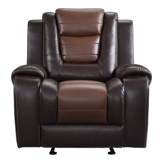 Briscoe Glider Reclining Chair - 2-tone (light brown and dark brown)