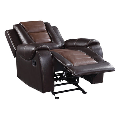 Briscoe Glider Reclining Chair - 2-tone (light brown and dark brown)