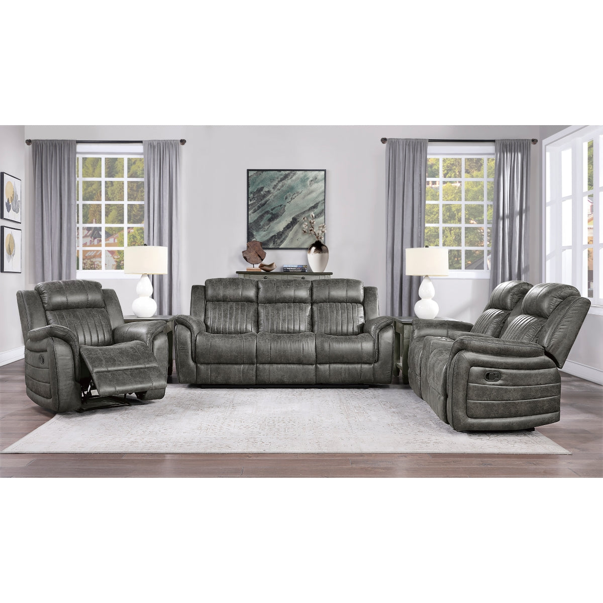 Centeroak Double Reclining Sofa