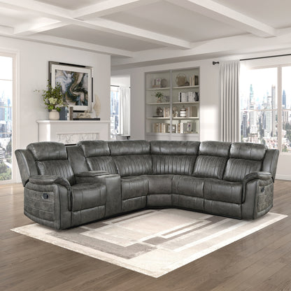 Centeroak 3-Piece Reclining Sectional with Left Console