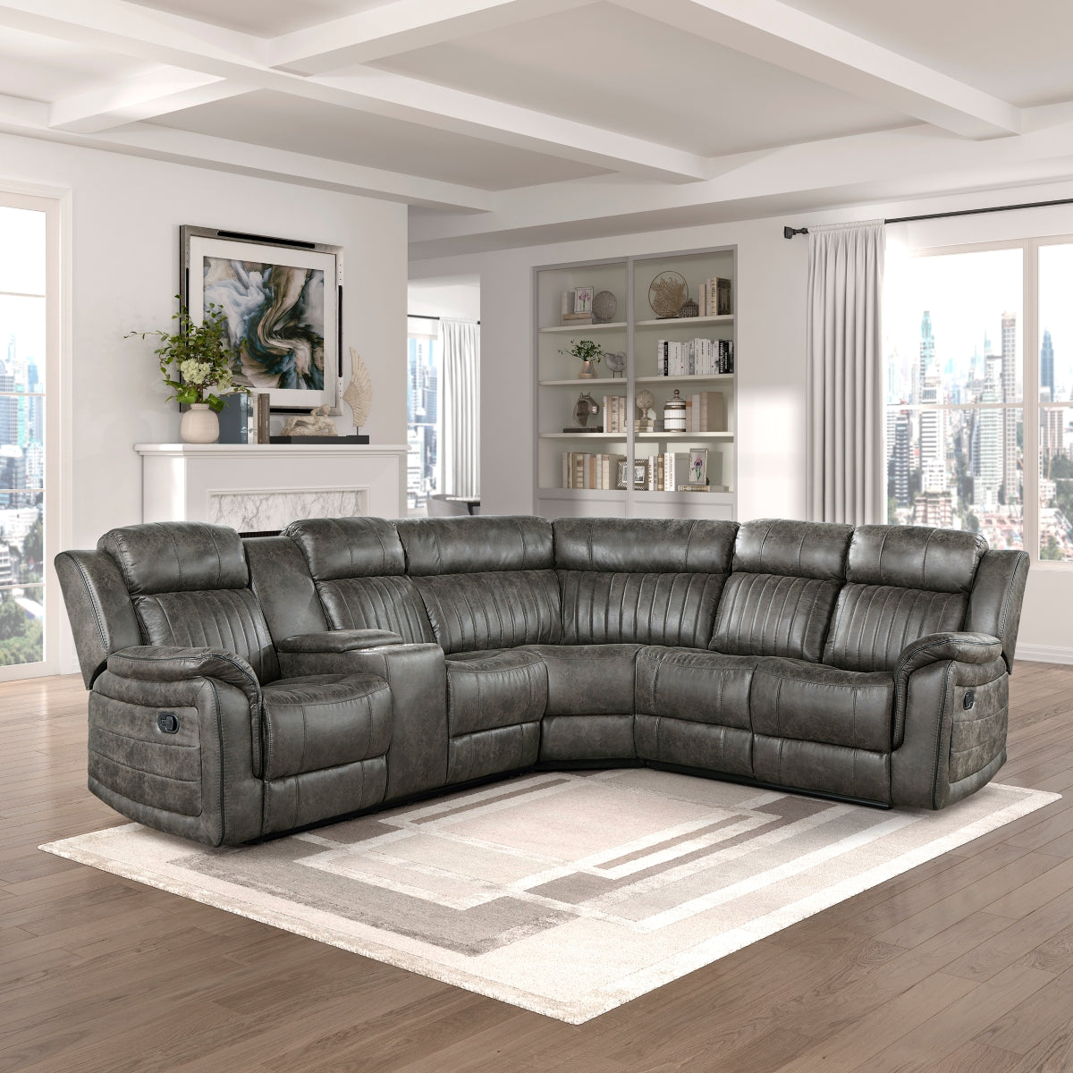 Centeroak 3-Piece Reclining Sectional with Left Console
