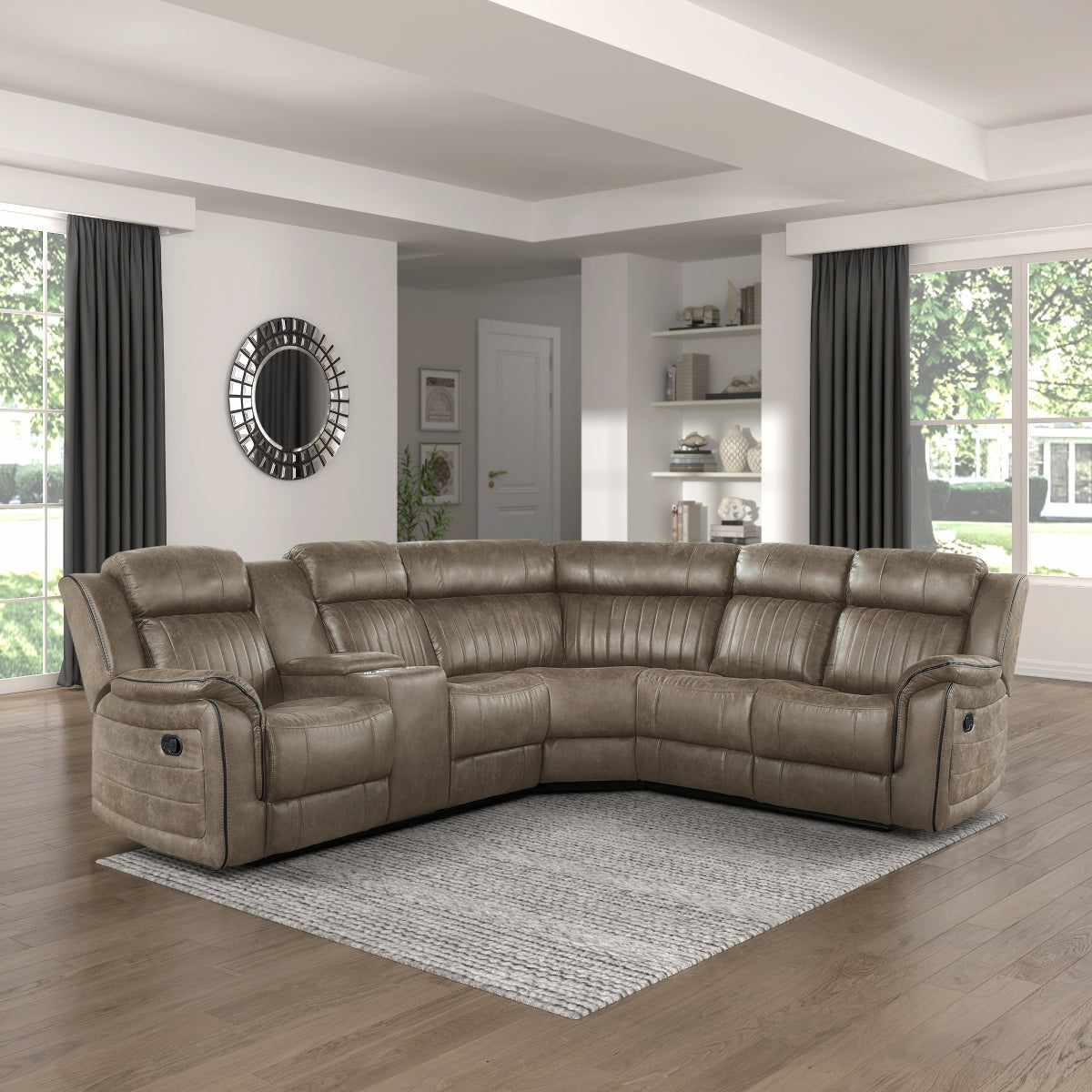 Centeroak 3-Piece Reclining Sectional with Left Console
