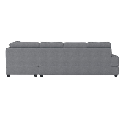 Maston 3-Piece Reversible Sectional with Drop-Down Cup Holders and Storage Ottoman