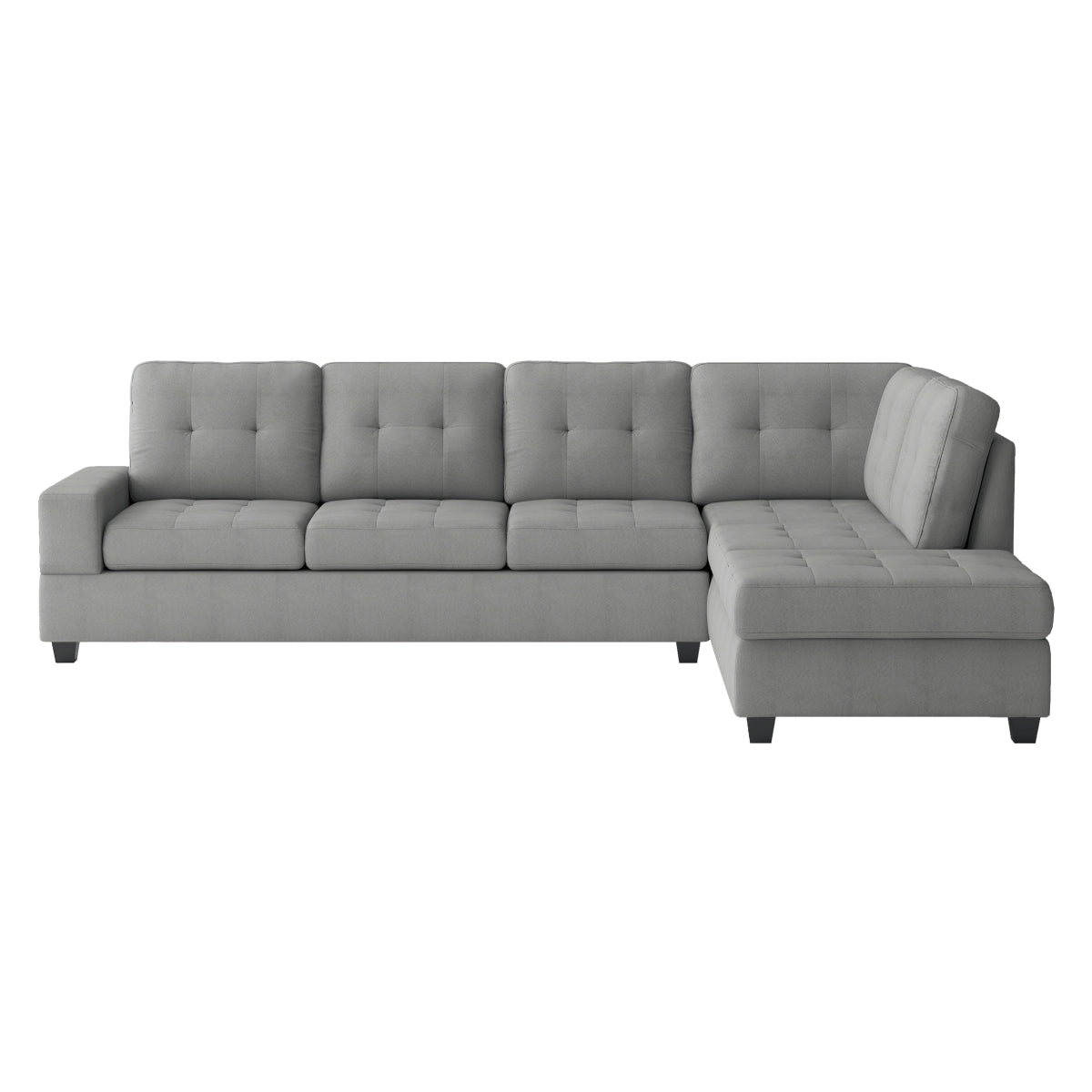 Maston 3-Piece Reversible Sectional with Drop-Down Cup Holders and Storage Ottoman