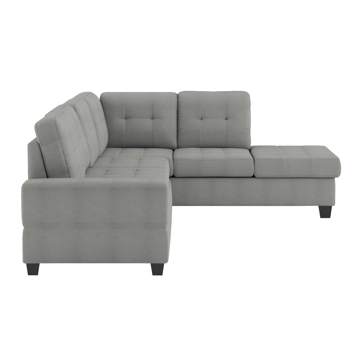 Maston 3-Piece Reversible Sectional with Drop-Down Cup Holders and Storage Ottoman