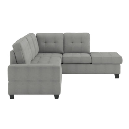Maston 3-Piece Reversible Sectional with Drop-Down Cup Holders and Storage Ottoman