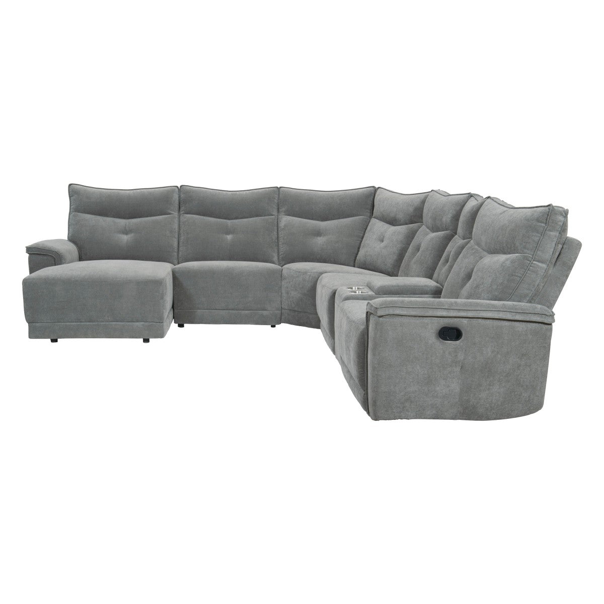 Tesoro 6-Piece Modular Reclining Sectional with Left Chaise