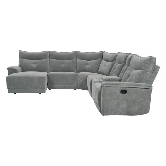 Tesoro 6-Piece Modular Reclining Sectional with Left Chaise