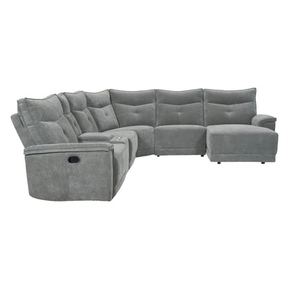 Tesoro 6-Piece Modular Reclining Sectional with Right Chaise