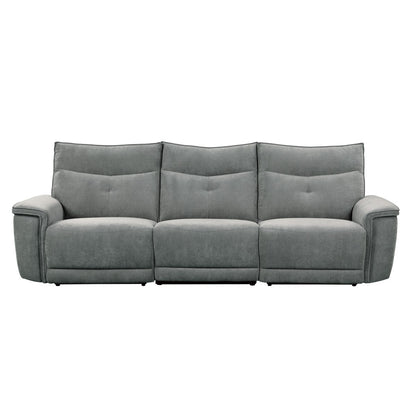 Tesoro Power Double Reclining Sofa with Power Headrests and USB Ports