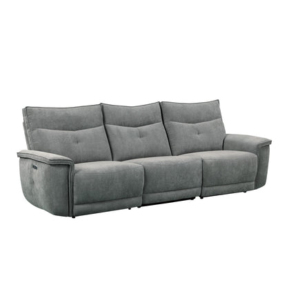 Tesoro Power Double Reclining Sofa with Power Headrests and USB Ports
