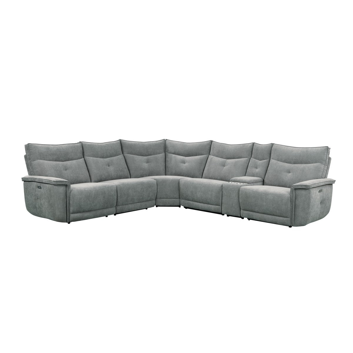 Tesoro 6-Piece Modular Power Reclining Sectional with Power Headrests and USB Ports