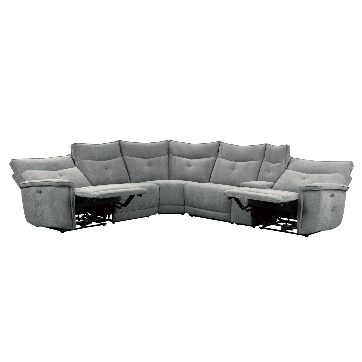 Tesoro 6-Piece Modular Power Reclining Sectional with Power Headrests and USB Ports