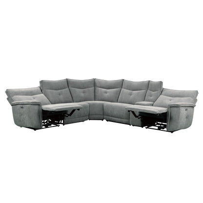Tesoro 6-Piece Modular Power Reclining Sectional with Power Headrests and USB Ports