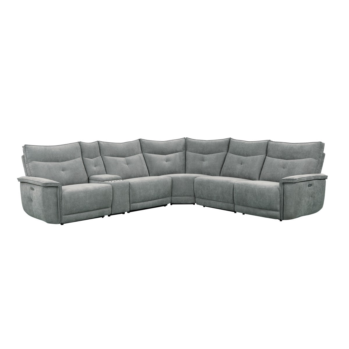 Tesoro 6-Piece Modular Power Reclining Sectional with Power Headrests and USB Ports