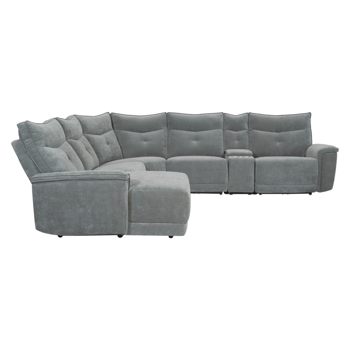 Tesoro 6-Piece Modular Reclining Sectional with Left Chaise