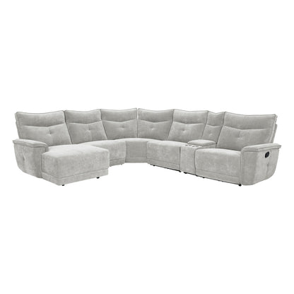 Tesoro 6-Piece Modular Reclining Sectional with Left Chaise