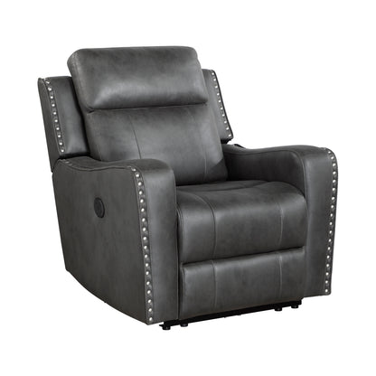 Kellen Power Reclining Chair - Smoky gray