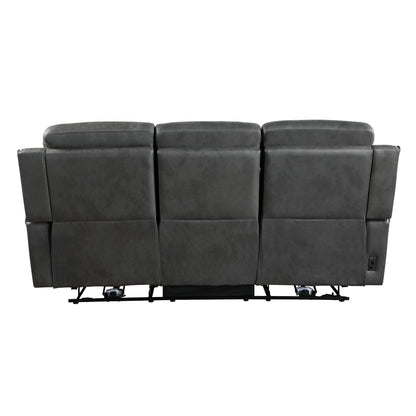 Kellen Power Double Reclining Sofa - Smoky gray